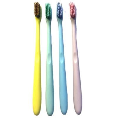 China Customized Disposable Wheat Straw Handle Disposable Adult Toothbrush For Oral Care for sale