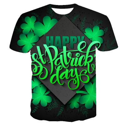 China Evertop Anti-wrinkle OEM ODM St Patrick's Day National Irish Custom Brand Clothing Blanks Mens Designers Clothing Sublimation Shirts for sale