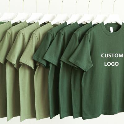 China Anti-Wrinkle Evertop OEM Model T-shirt Camiseta Avocado Green Tshert For Men Tops T Shirt High Quality Cotton Oversized Tee for sale