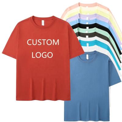 China Custom Evertop Anti-Wrinkle OEM Mens Clothing Apparel Manufacturers Customize Logo Print Embroidery Big And Tall Summer T-shirt for sale