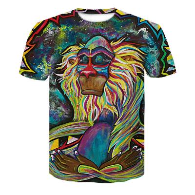 China Evertop OEM ODM 3d 100 Polyester Shirts Printer Anti-pilling T-shirts Dyes Sublimation T Shirt For Men for sale