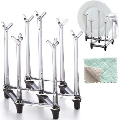 China Stored Retractable Cup Drying Rack Drinking Glass Rack And Sports Bottle Drain Rack for sale