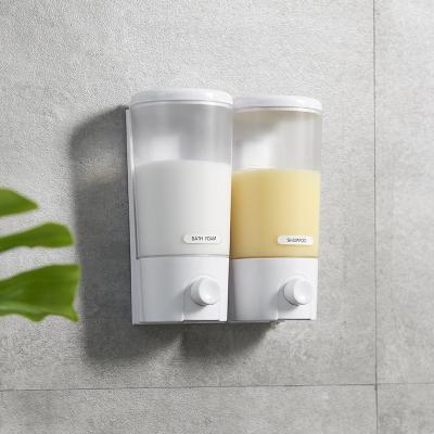 China Foam Soap Dispenser Wall Mounted Double Soap Dispenser Plastic Single Head Soap Dispenser Hotel Bathroom Supplies for sale