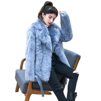 China Hot Selling Fashion Women Anti-Shrink Overcoat Genuine Fur Winter Real Sheepskin Lamb Warm Fur Coat With Belt for sale