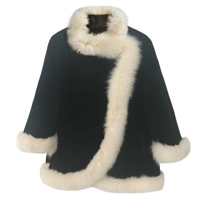 China Other Winter High Quality Women's Fashion Real Fox Fur Collar Warm Rex Rabbit Fur Coat for sale