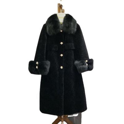 China Winter Anti-Shrink Wholesale Women's Fashion Sheep Shearing Fur Wool Plush Coat Oversized Teddy Coat for sale