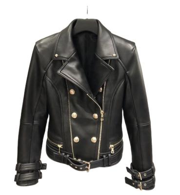 China Wholesale Autumn And Winter Fashion Women's leather jacket and coat new clothing thin QUICK-DRY leather locomotive for sale