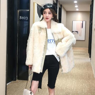 China Imported Fur Coat Women's Imported Fur Coat Basha Retro Off-Season Clearance Fur Coat Mid Length Mid Length Collar for sale