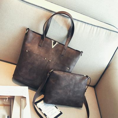 China Waterproof 2020 New Models Lady Hand Bags Shoulder Fashion Women PU Leather Handbag Set for sale