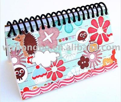 China Ivory Board Cover Index Card Spiral Printed Notebook for sale