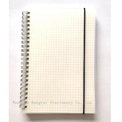 China PP spiral spiral notebook with elastic band closure/A5 diary promotion office and school supplier wholesale custom manufacturer for sale