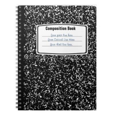 China Cheap spiral composition notebook/printing composition notebook marbled notebooks/school composition for sale