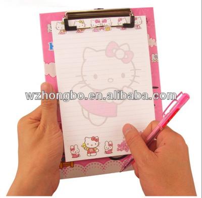 China Mini Art Painting Cartoon Notebook Clipboard with Notepad for sale