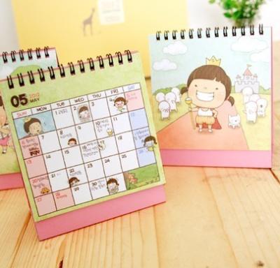 China Cute Table Calendar Girl Calendar Small Table Desk Calendar for sale