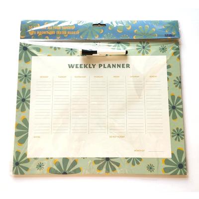 China 2021 Magnetic Reusable Calendar Planner Eraser Drawing Board Weekly Magnetic Inscription Board for sale