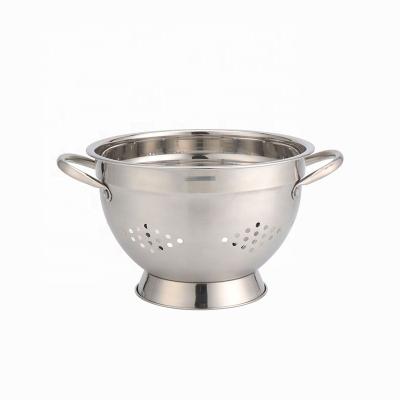 China Factory Direct Stainless Steel Colander 201ss Fruit Sieve Viable for sale