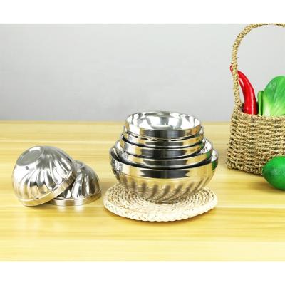 China Stainless Steel Double Wall Bowl Sustainable High Quality Soup Bowl for sale