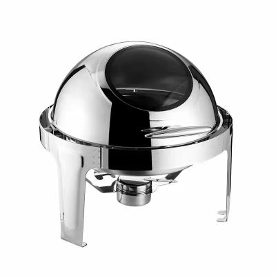 China Restaurant Hotel Factory Canteen Buffet Party Stainless Steel Buffet Food Warmer Cylinder Desktop Chafing Dish Round Stove Beetle High Quality for sale