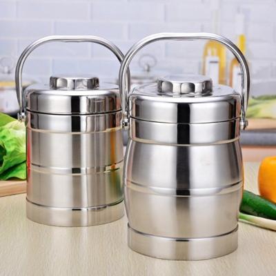 China Freshness Preservation Stainless Steel Double Layer 1.8L/2.0L Vacuum Lunch Box High Quality Food Container for sale