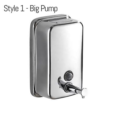 China Sustainable 304 Stainless Steel Wall Mounted Soap Dispenser Liquid Hand Wash Dispenser for sale