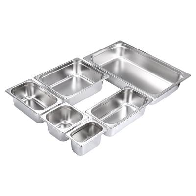 China Efficient EU Style All Size Anti-jamming Stainless Steel Steam Table Pan Gastronorm Container Food GN Pan With Lid for sale