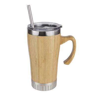 China Quality Stainless Steel Coffee Mug Bamboo Travel Mug Vacuum Insulated Premium Quality Custom Copy Viable for sale