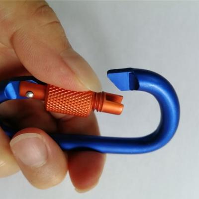 China food & Newest Aluminum Beverage Gear Screw Door Carabiner Climbing Hook For Rising / Climbing for sale