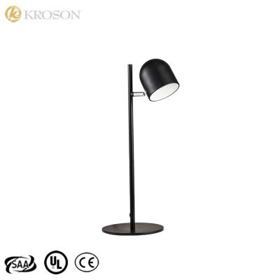 China Modern 8W 12W Convenient Black Iron Bedside Led Art Desk Wireless Charger Table Lamp for sale