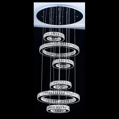 China Modern Zhongshan Lighting Modern Crystal Pendant Light K9 Factory LED Stainless Steel Crystal Chandelier Lamp for sale