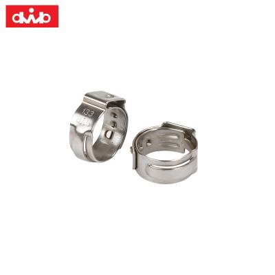 China Stainless Steel Automotive Single Ear Stepless Hose Clamps For Beer Machine for sale