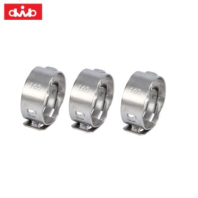 China Stainless Steel Low Profile Stepless Automotive Hose Clamps for sale