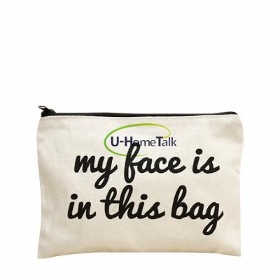 China ENGLAND STYLE U-HomeTalk UT-MB003 Single Zipper Cosmetic Bag Canvas Makeup Bag Cosmetic Makeup Bag With Logo for sale