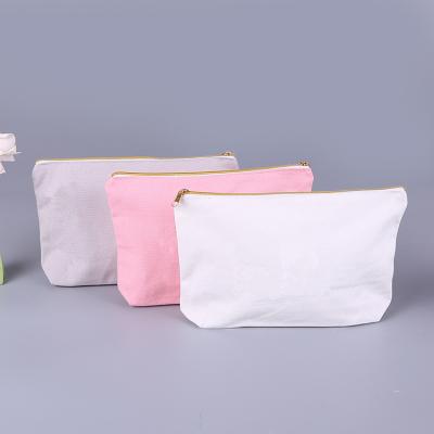 China ENGLAND STYLE U-HomeTalk Custom Canvas Bag Best Friend Gift Bridesmaid Gift Makeup Brush Cosmetic Bag with Gold Custom Zipper for sale