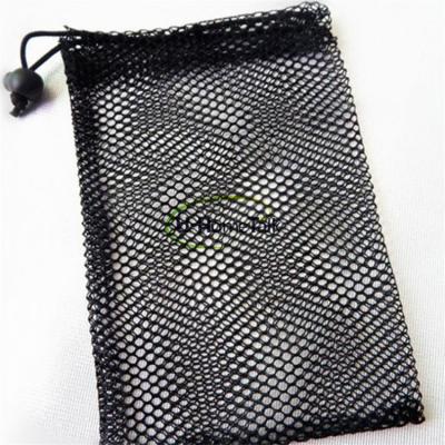 China U-HomeTalk UT-MB001 Recyclable Wholesale Custom Size and LOGO for Small Black Nylon Mesh Drawstring Bag for sale