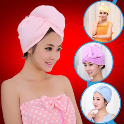 China U-HomeTalk UT-TJ108 QUICK DRY Strong Water Absorbing Microfiber Hair Dryer Towel Wrap Bathing Shower Cap for sale