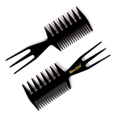 China Fashionable Men Three Side Wave Comb Big Tooth Detangling Styler Tool Combdouble Fish Dye Comb Oil Appearance Wide Comb Structure for sale