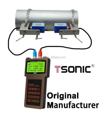 China TUF-2000H Portable Hand Held Clamp On Ultrasonic Flow Meter Flow Meter DN25~DN6000 for sale