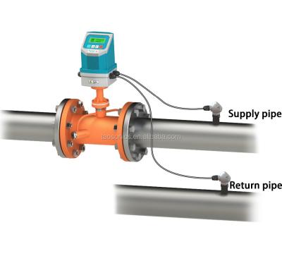 China TSONIC TUF-2000F Fixed Integrated Digital RS485 Interface and Analog Output 4-20mA Heat Inline Pipe Ultrasonic Meter DN15mm~DN1000mm for sale