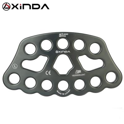 China Durable XINDA 45kN Mounting Large 7075 Aluminum Multi Hole Rigging Plate For Climbing And Anchoring for sale