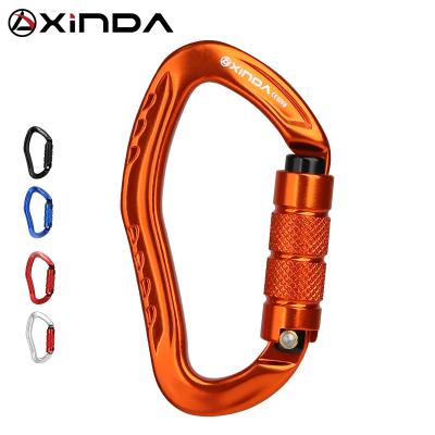 China Best CE UIAA 25kN 7075 Durable Aluminum Self-Locking Self-Locking Torsion XINDA Climbing Carabiner for sale