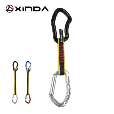 China CE UIAA 25kN Lightweight Quick Draw XINDA Climbing Carabiners With Sling for sale