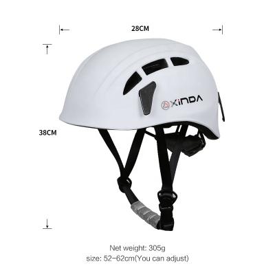 China Outdoor Sports Climbing Helmet Industrial ABS Comfortable Light Weight XINDA White for sale