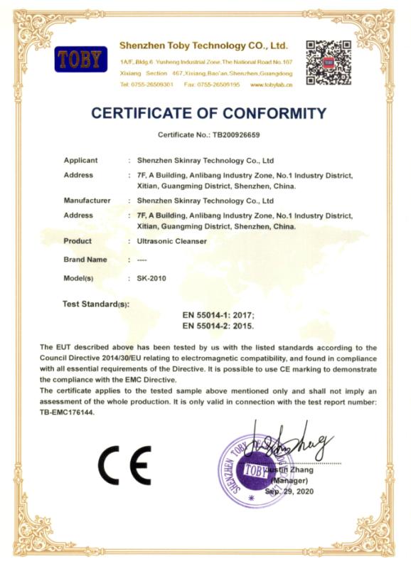 CE - Shenzhen Skinray Technology Co., Ltd.