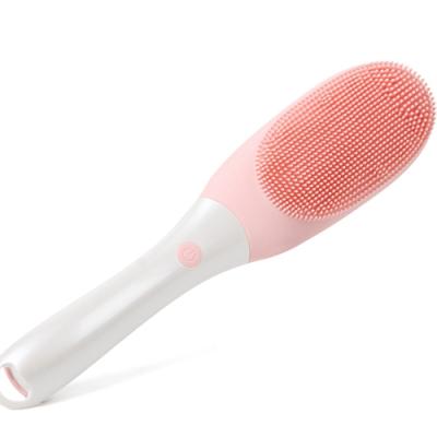 China Hot Sale Silicon+ABS Cheap Custom Vibrating Electric Massager Body Massage Brush for sale