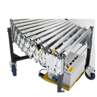 China Accordion Roller Conveyor Pad Heat Resistant Flexible Portable Roller Conveyor for sale