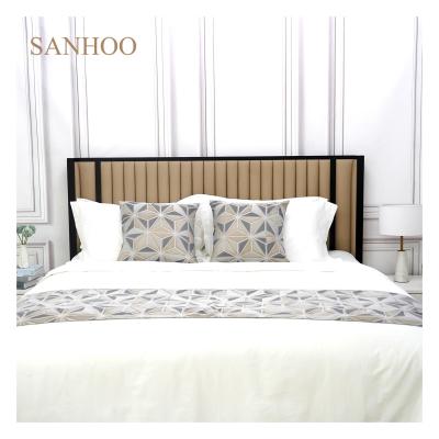 China SANHOO Luxury Anti-pilling Embroidery Down Velvet Bed Sheet Set 4 PCS Deep Pocket Hotel Sheets Bedding Sets for sale