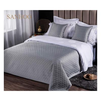 China Anti-pilling SANHOO Customize 250TC Ritz-Carlton Hotel Bed Sheet Hotel King Size Bed Sheet Pure Cotton for sale