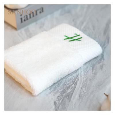 China SANHOO 2021 Hypoallergenic Face Hand Bath Towels Embroidery Pattern Bath Towel Sustainable Hotel for sale