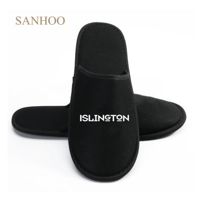 China SANHOO Lightweight Different Sizes Color Hotel Amenities Black White Hotel Slippers High Quality Hotel Slipper for sale