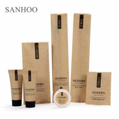 China SANHOO Hotel Hotel Supplies Eco-Friendly 5-Star Hotel Bathroom Travel Toiletries Hotel Amenities Set for sale